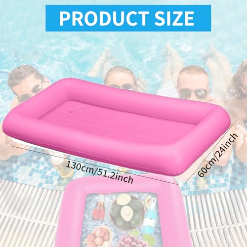 Inflatable Ice Buffet Serving Tray - Heavy-Duty Drink Cooler for Parties