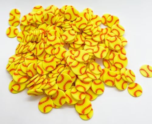 Dwuww 10g Yellow Softball Polymer Clay Slices 5mm for Slime and Crafts