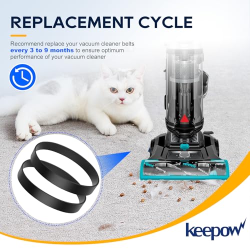 KEEPOW Vacuum Belt 2-Pack for Bissell CleanView Swivel Rewind Pet Series