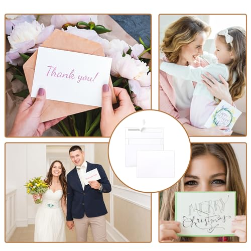 Silunkia 20 Packs White Blank Note Cards & Envelopes 5x7
