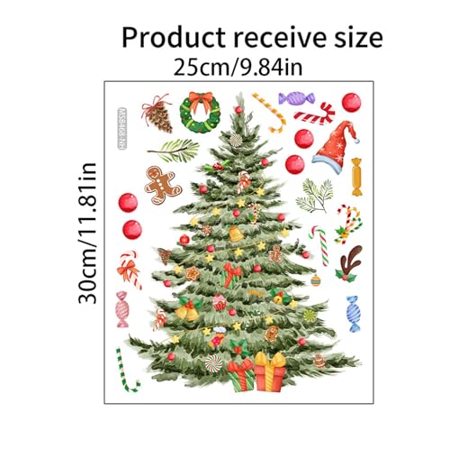 Christmas Toilet Seat Decals Snowman & Tree Waterproof Self-Adhesive Set