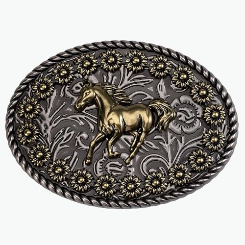 Heavy Duty Western Belt Buckle for 1.5" Belts - Interchangeable Cowboy Accessory