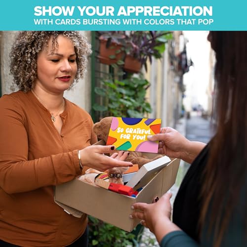 24 Pack Colorful Thank You Cards with Envelopes & Stickers