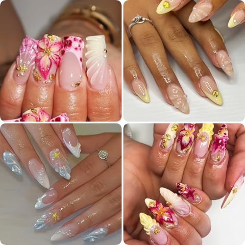 Quezadyl 3D Gold Beach Nail Charms - Seashell & Starfish Ocean Style