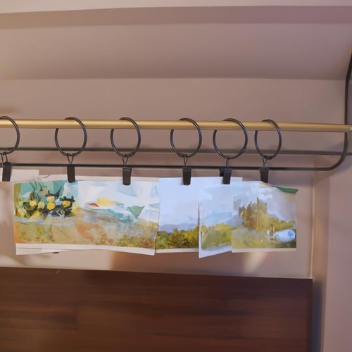 Clip Stainless Steel Openable Circle Hooks - 30 Pack Curtain Clips for Hanging Lights & Decorations | 1.5 Inch Black