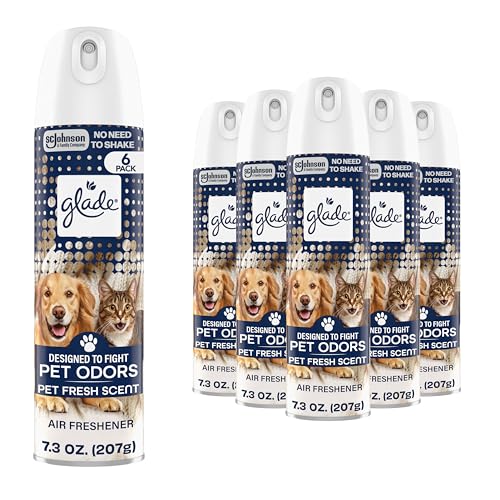 Glade Pet Fresh Air Freshener Spray with Soft Mist, Odor Neutralizer, 7.3 Oz, 6 Pack