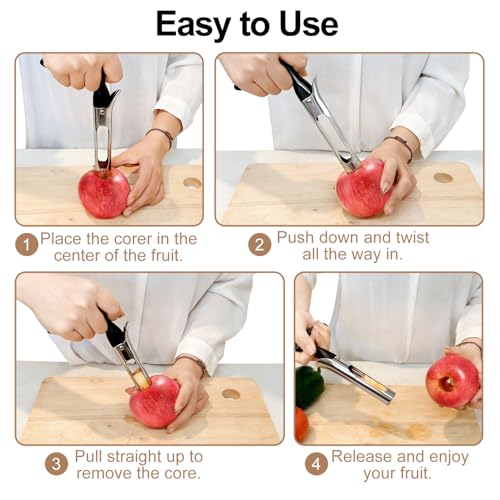 Premium Stainless Steel Apple Corer with Ergonomic Handle