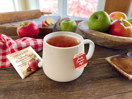 Bigelow Tea Simply Cinnamon Apple Herbal Tea - Caffeine Free, 18 Count (Pack of 6)