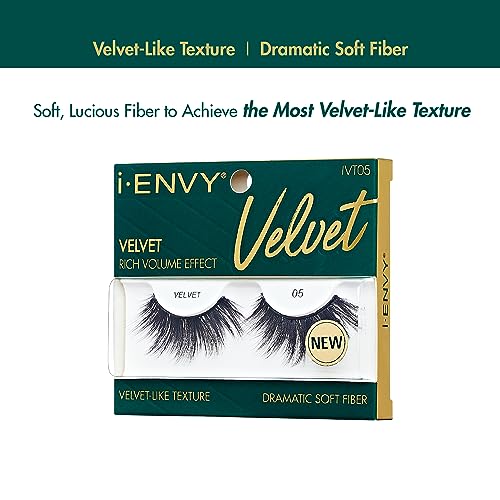 i-ENVY Velvet Soft Wispy False Eyelashes - Dramatic Volume Strip Lashes