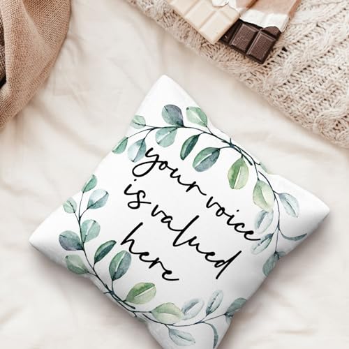 Positive Affirmation Pillow Cover 18x18 - Soft Flannel Design