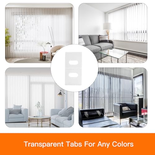 Vertical Blind Repair Kit - 60 Clear Tabs for Easy Fixes