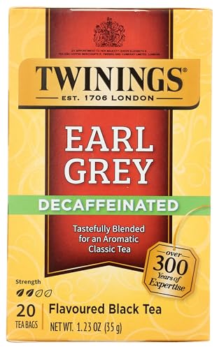 Twinings Decaffeinated Earl Grey Tea Bags - 20 Count, Citrus Flavor