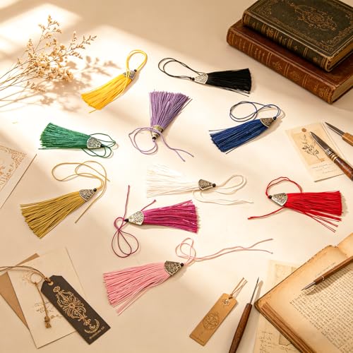 Boho Tassel Charms - 20 Silk Tassels for DIY Jewelry & Crafts