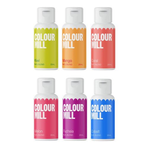 Colour Mill Oil-Based Food Coloring - Tropical Pack, 20 Milliliters for Vibrant Baking