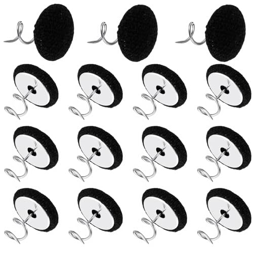 24 Pack Twist Pins for Bed Skirts and Sofa Covers - Black