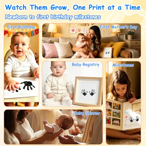Sortnic Baby Hand and Footprint Paint, Non-Toxic Washable Ink - Black 75ml