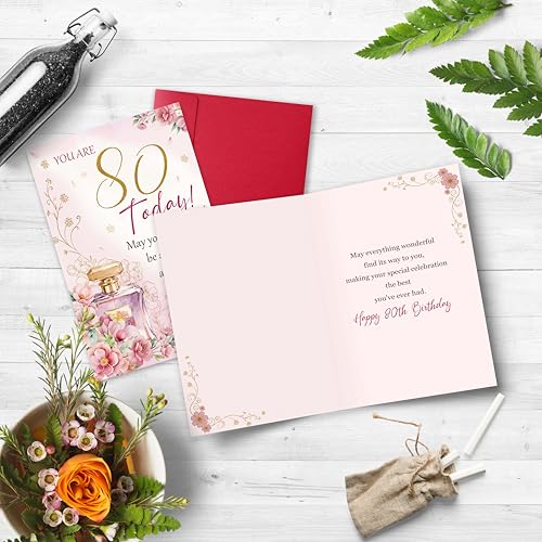 80th Birthday Card for Mom, Wife, Sister - Cherished Gift