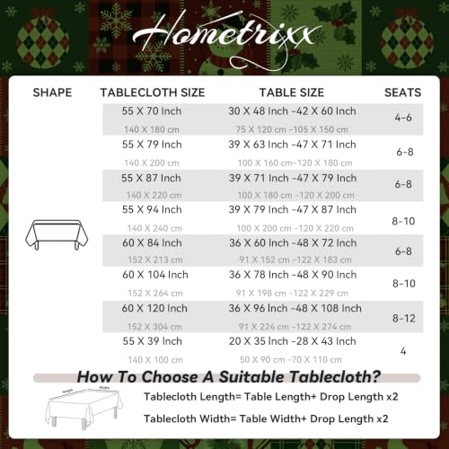 Christmas Patchwork Snowman Rectangle Tablecloth 60x84 Inch - Holiday Decor