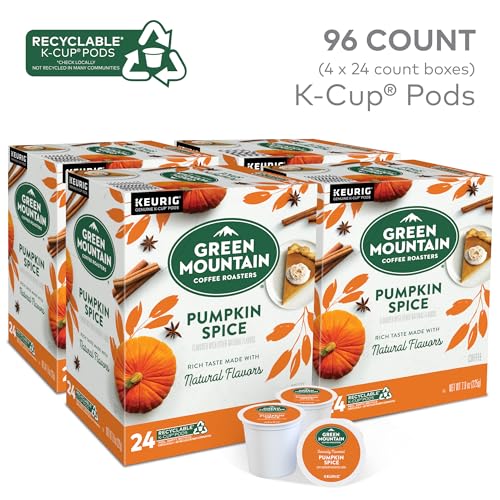 Green Mountain Pumpkin Spice Coffee K-Cup Pods, Light Roast, 96 Count