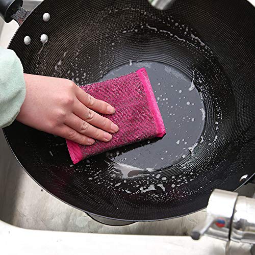 Heavy Duty Non-Scratch Kitchen Scrub Sponges - 6 Pack Gold
