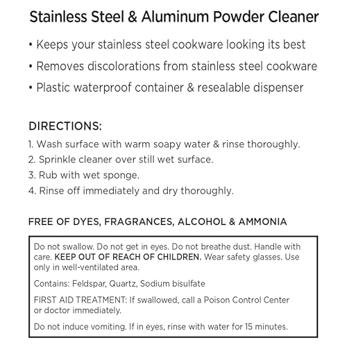 All-Clad Stainless Steel & Aluminum Cookware Cleaner Powder, 12 Ounce