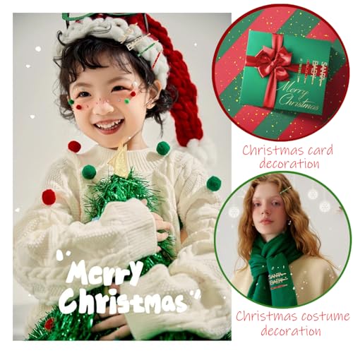 Arogheiz 4 Pcs Christmas Rhinestone Hair Clips Crystal Bobby Pins