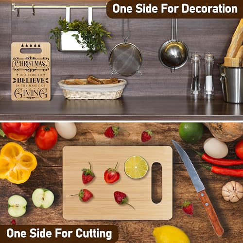 Christmas Cutting Board - Holiday Charcuterie Bamboo Serving Platter - Christmas Is A Time To Believe