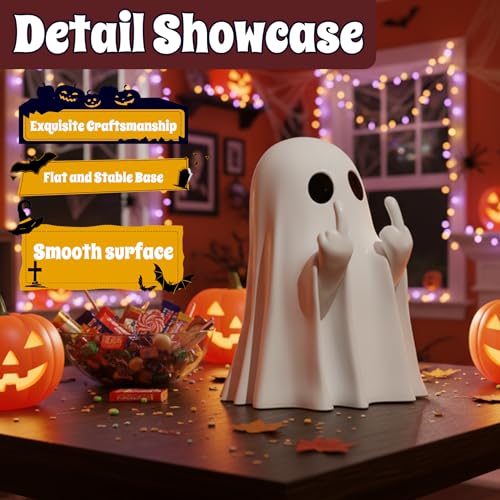 Cute Ghost Figurine Tabletop Decoration | Funny Halloween Statue