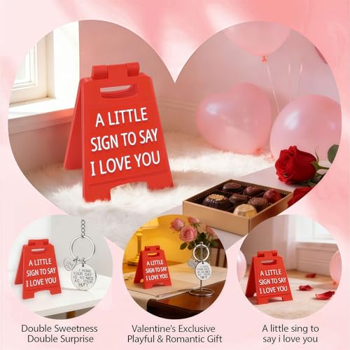 Mini I Love You Sign & Matching Keychain Set Valentine Gift