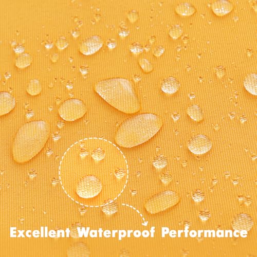 MIULEE 18x18 Inch Yellow Waterproof Outdoor Pillow Covers Pack of 2 - Fade-Resistant Decorative Cushion Covers for Patio, Garden, Couch, Sofa