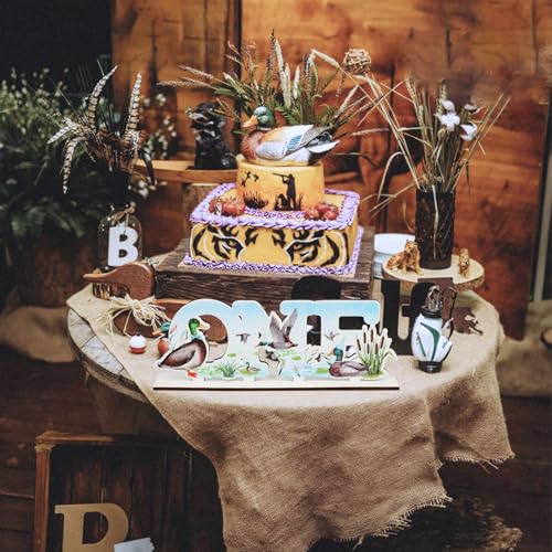 Mallard Duck Table Centerpiece for 1st Birthday Party