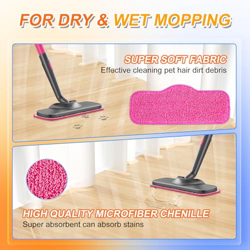 Microfiber Steam Mop Pads for Schenley & Dupray Cleaners - 2 Pack