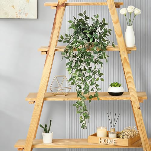 Artificial Hanging Datura Vine Plants - 2 Pcs Small Potted Decor