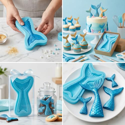 Fish Tail Silicone Molds for Cake Decorating & Chocolate