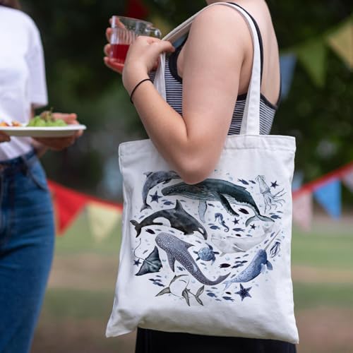 Marine Ocean Beach Tote Bag for Women - Reusable Shopping Bag