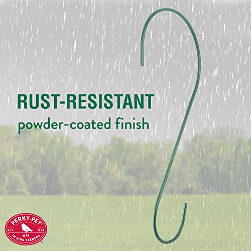 Perky-Pet 12 Inch Metal Hanging Hook for Bird Feeders & Garden Decor - Rust Resistant, 35 lb Capacity