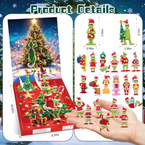 Christmas Advent Calendar 2026 with 24 Festive Tree Ornaments