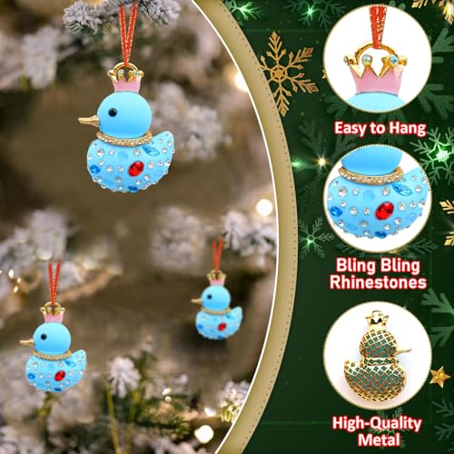 Duck Christmas Ornament Blue Rubber Duck Holiday Tree Decor - Kids Gift
