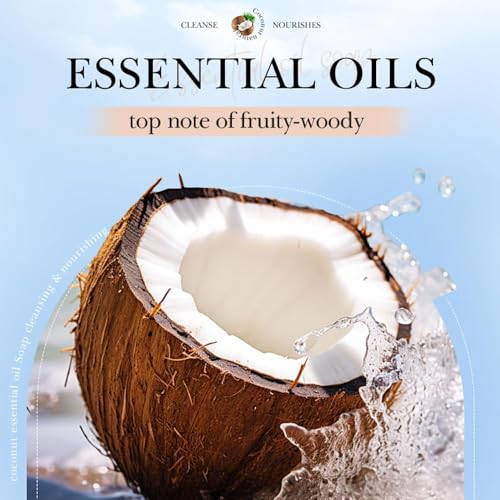 AKARY Coconut Handmade Soap Bar for Face & Body Moisturizing Cleansing