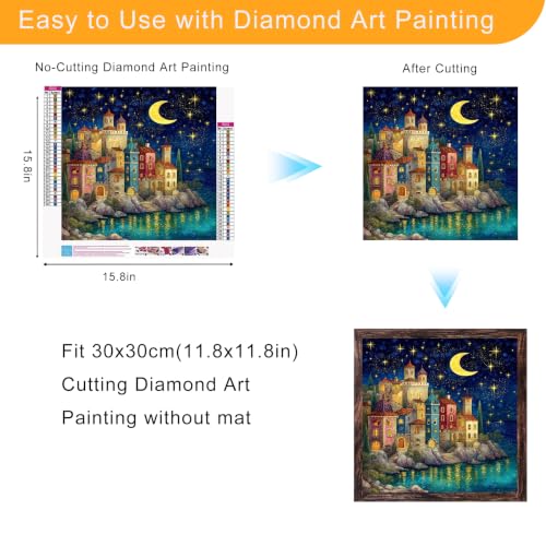 12x12 Picture Frame in Brown - Rustic Engineered Wood for Diamond Art