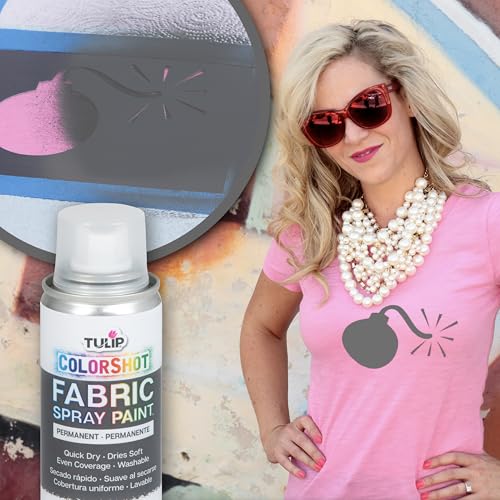 Tulip ColorShot 3oz Fabric Spray Paint - Permanent Gray Matte Finish