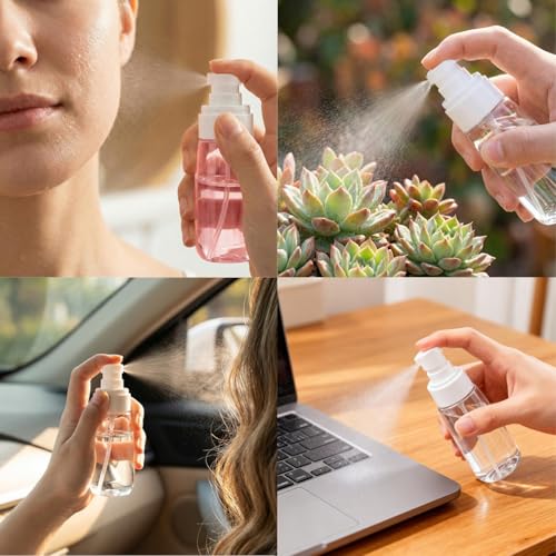 Vonpri Travel Spray Bottles 2oz TSA Approved Fine Mist 3-Pack