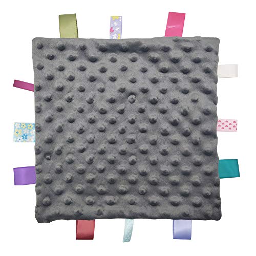 Inchant Baby Boy Tag Security Blanket - Soft Plush Taggie Blanket for Newborns & Toddlers