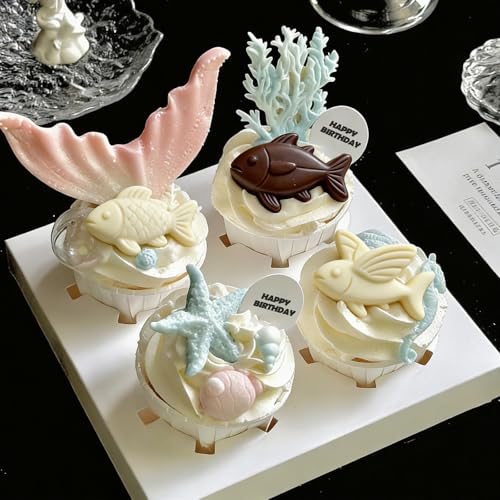 Ocean Sea Animal Silicone Molds - 2 Pack Marine Life Candy Molds