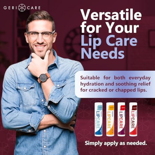 GeriCare Hydrating Lip Balm Set - 4-Pack Moisturizing Lip Care