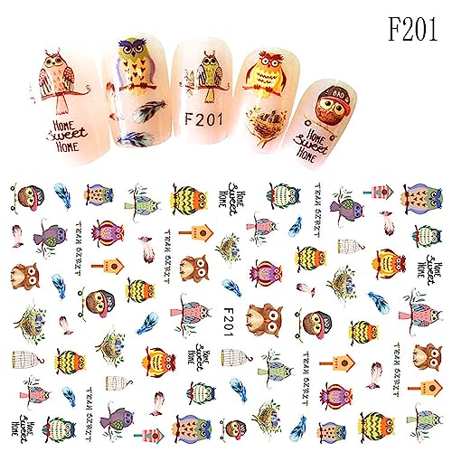 3D Insect & Animal Nail Art Stickers - 6 Sheets Bee & Butterfly Decals