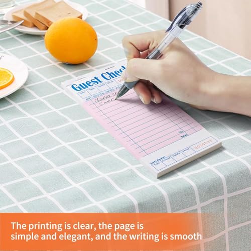 ZPARIK 4 Pack Guest Check Books for Servers - 200 Durable Tickets
