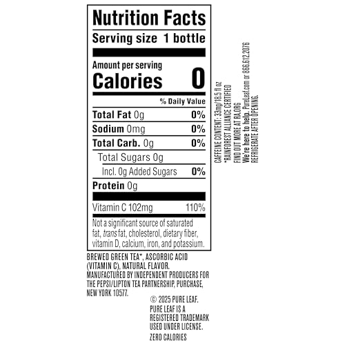 Pure Leaf Unsweetened Green Iced Tea - 18.5 Fl Oz Bottle