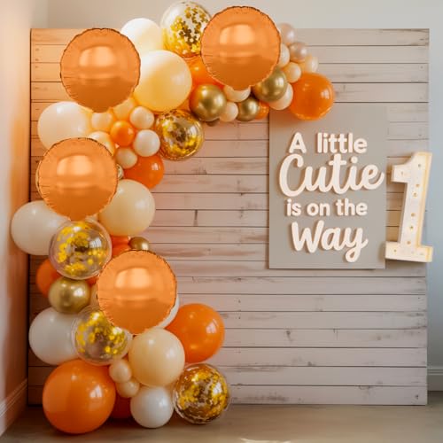 Adorely Orange Round Foil Balloons 18 Inch 20Pcs Helium Party Decor