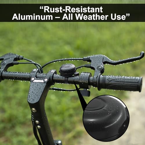 2 Pack Bike Bells for Adults, Loud Crisp Clear Sound, Durable Aluminum Alloy, Bicycle Bell for Adult Bikes, Easy to Install Cycling Accessories for Mountain Road and Commuter Safety